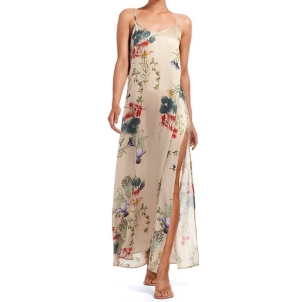 Vitamin A Bisette Silk Slip Dress